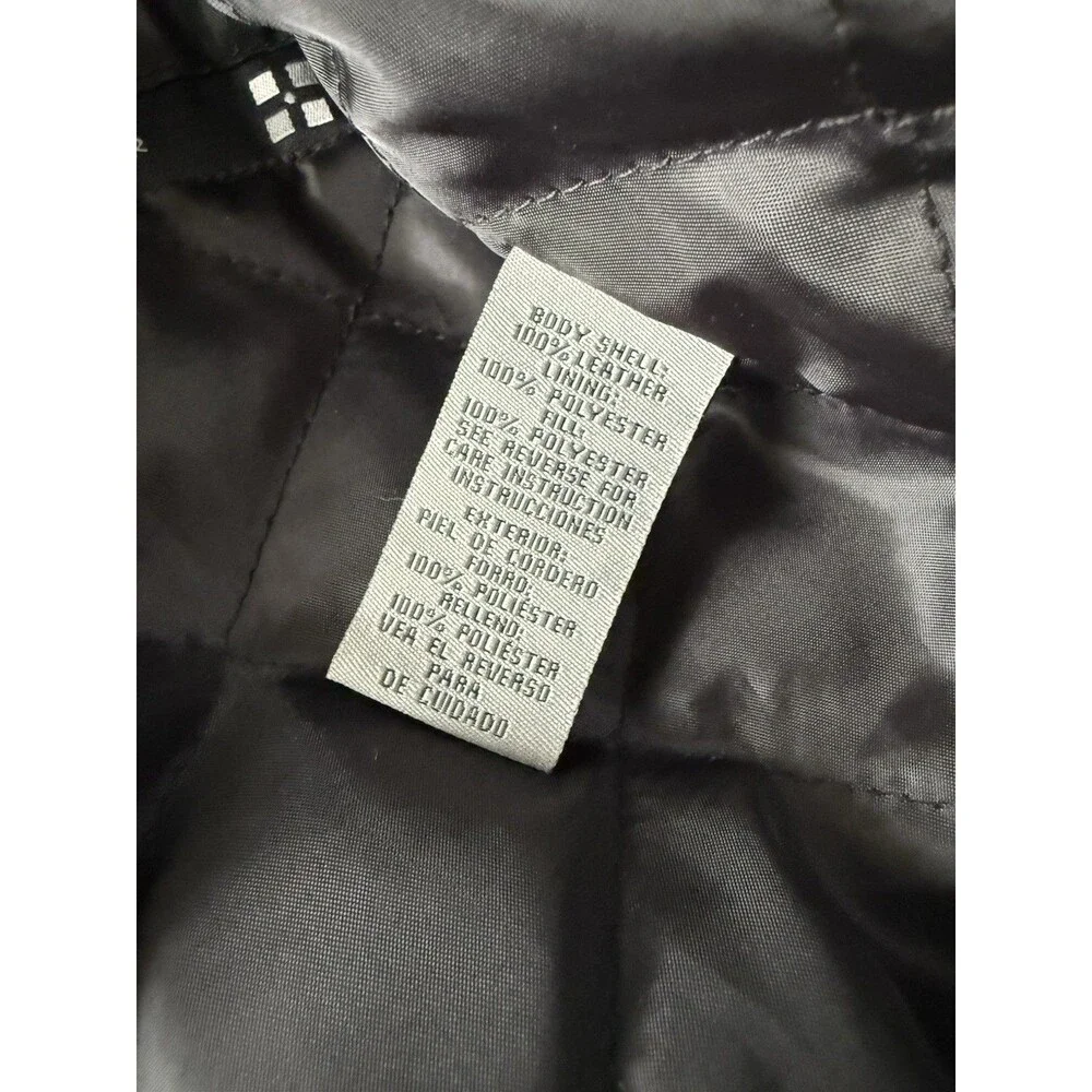 Boston Harbour Leather Jacket Men's Size Medium Black New Zealand Lamb Full Zip